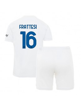 Inter Milan Davide Frattesi #16 Auswärts Trikotsatz für Kinder 2023-24 Kurzarm (+ Kurze Hosen)